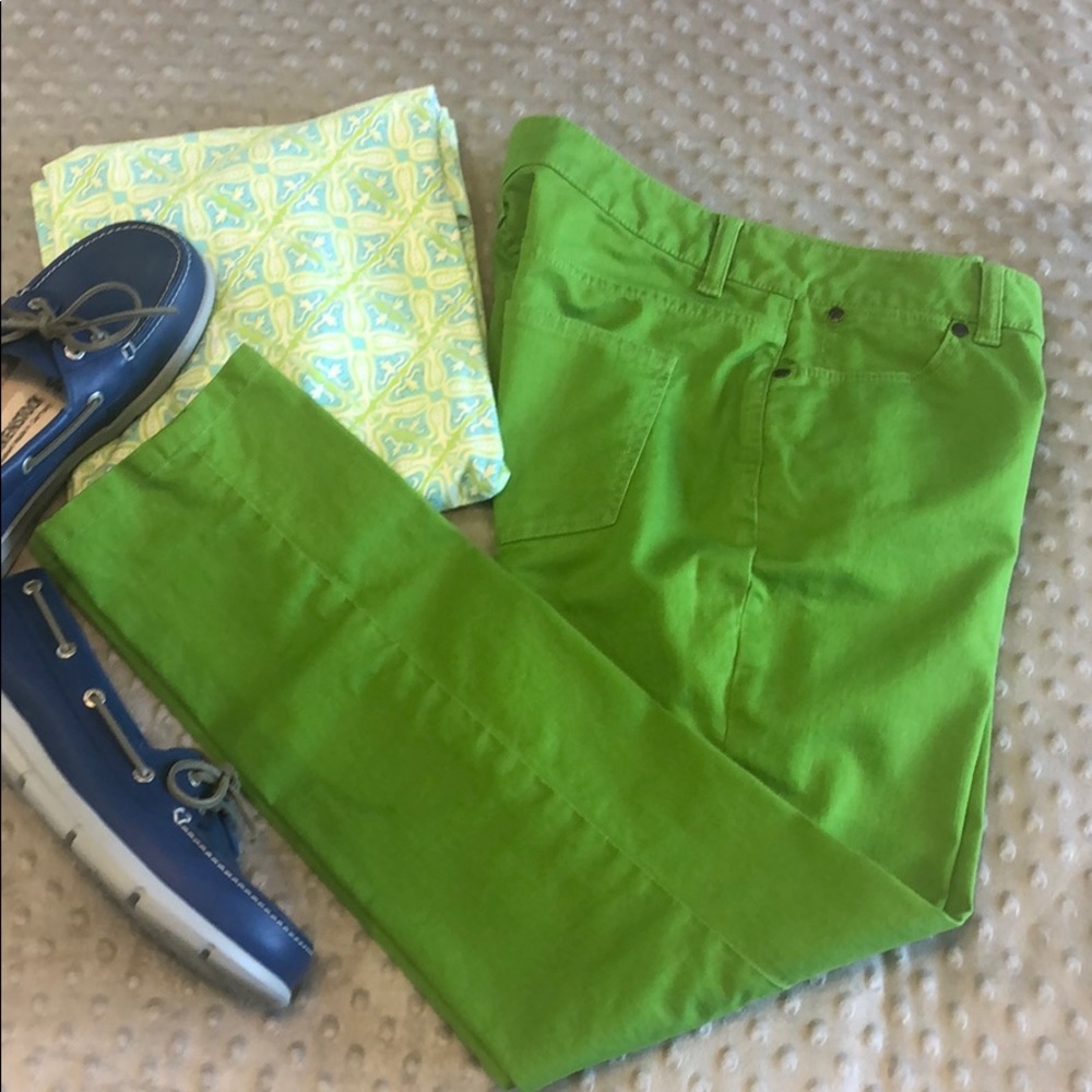 Talbots Signature Slim Ankle Green Jeans/Pants EUC